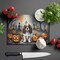 Edge Collections - 15" x 12" - Multicolor - Halloween Cavalier Spaniel Glass Cutting Board - 1 Piece